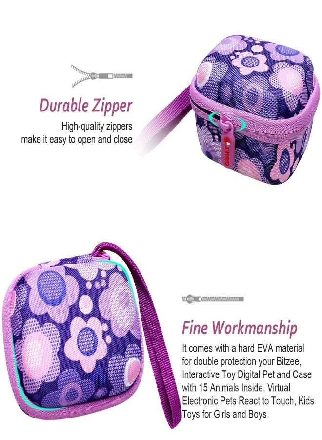 XANAD Carrying Case Compatible with Bitzee Interactive Toy Digital Pet, Protective Storage Holder for Bitzee Virtual Electronic Pets Accessories Purple - Image 5